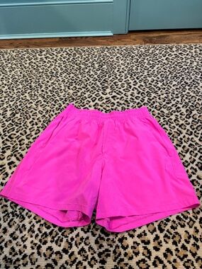 Lululemon Pace Breaker linerless Shorts - neon pink - men’s Small